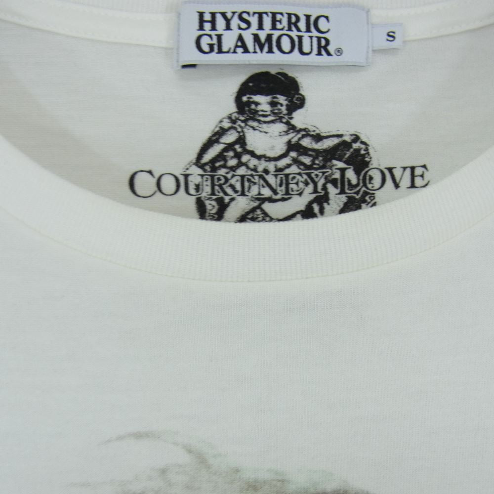 HYSTERIC GLAMOUR ヒステリックグラマー 0224CT08 SHEs THE ANGEL コートニーラブ 半袖 Tシャツ ホワイト系 S【中古】
