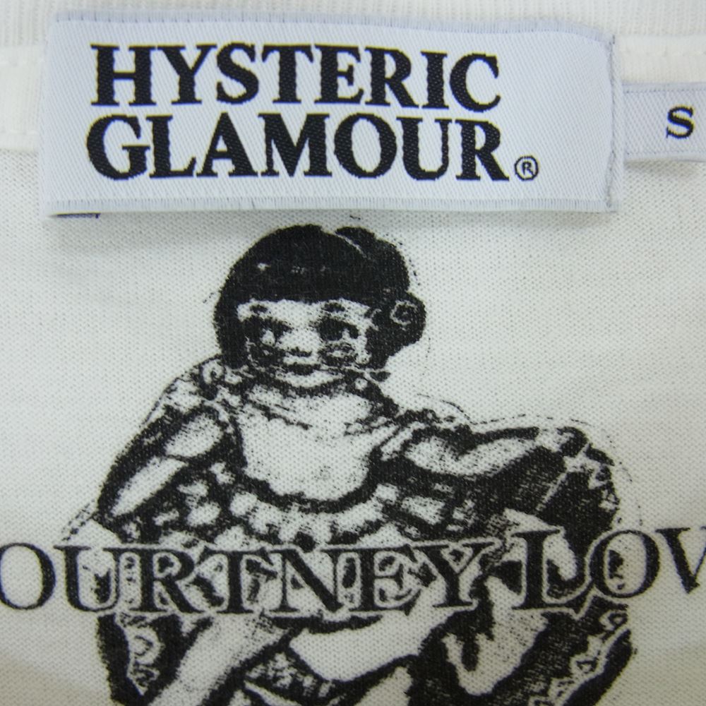HYSTERIC GLAMOUR ヒステリックグラマー 0224CT08 SHEs THE ANGEL コートニーラブ 半袖 Tシャツ ホワイト系 S【中古】