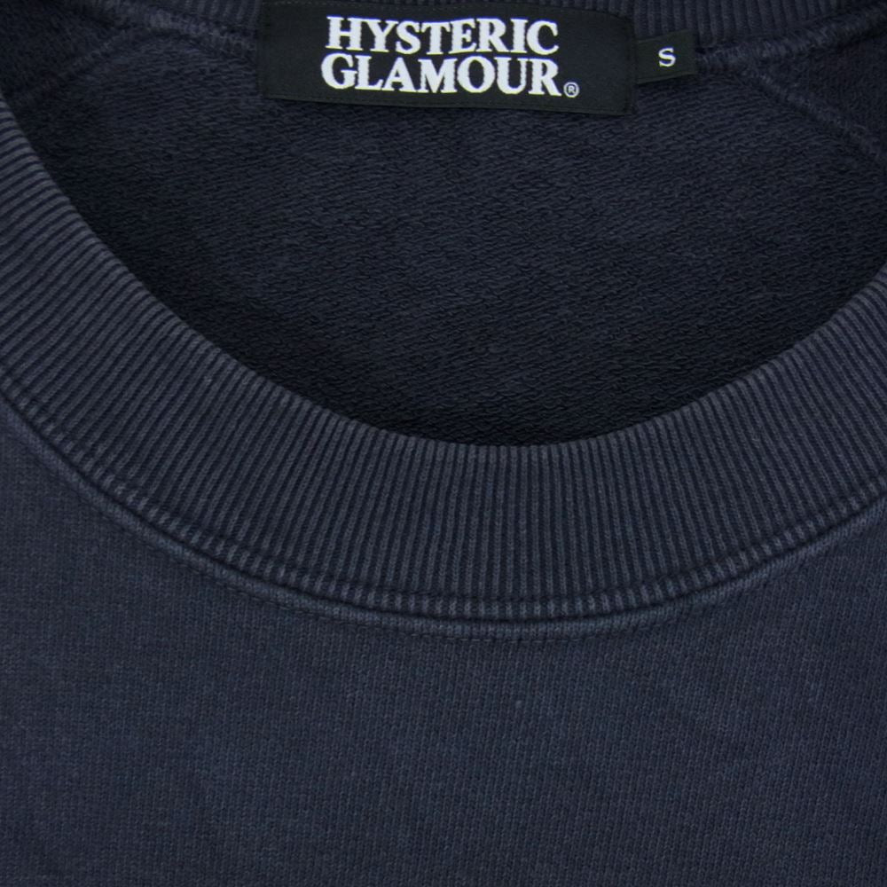 HYSTERIC GLAMOUR ヒステリックグラマー 0211CS01 SEE NO EVIL プリント 半袖 スウェット ネイビー系 S【中古】