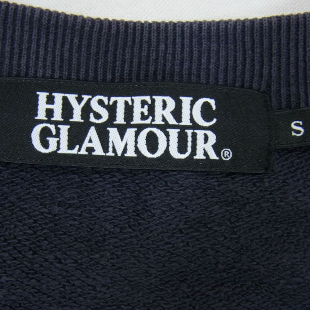 HYSTERIC GLAMOUR ヒステリックグラマー 0211CS01 SEE NO EVIL プリント 半袖 スウェット ネイビー系 S【中古】