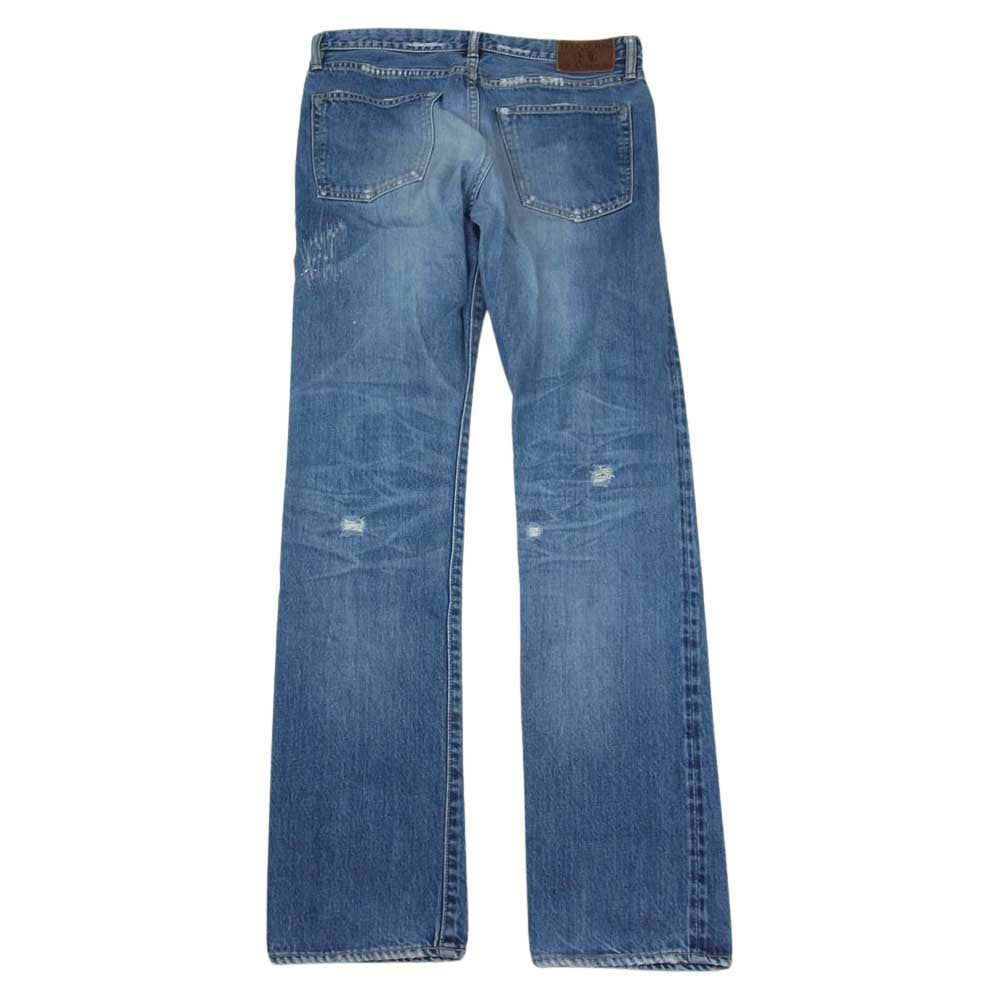 HYSTERIC GLAMOUR ヒステリックグラマー 0242AP03 DUR加工 スタッズ ダメージ 加工 デニム パンツ  インディゴブルー系 30インチ【中古】