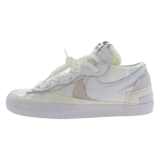 NIKE ナイキ DM6443-100 × sacai サカイ Blazer Low White Patent Leather ブレーザー ロー ホワイト パテント レザー スニーカー ホワイト系 27.0㎝【新古品】【未使用】【中古】