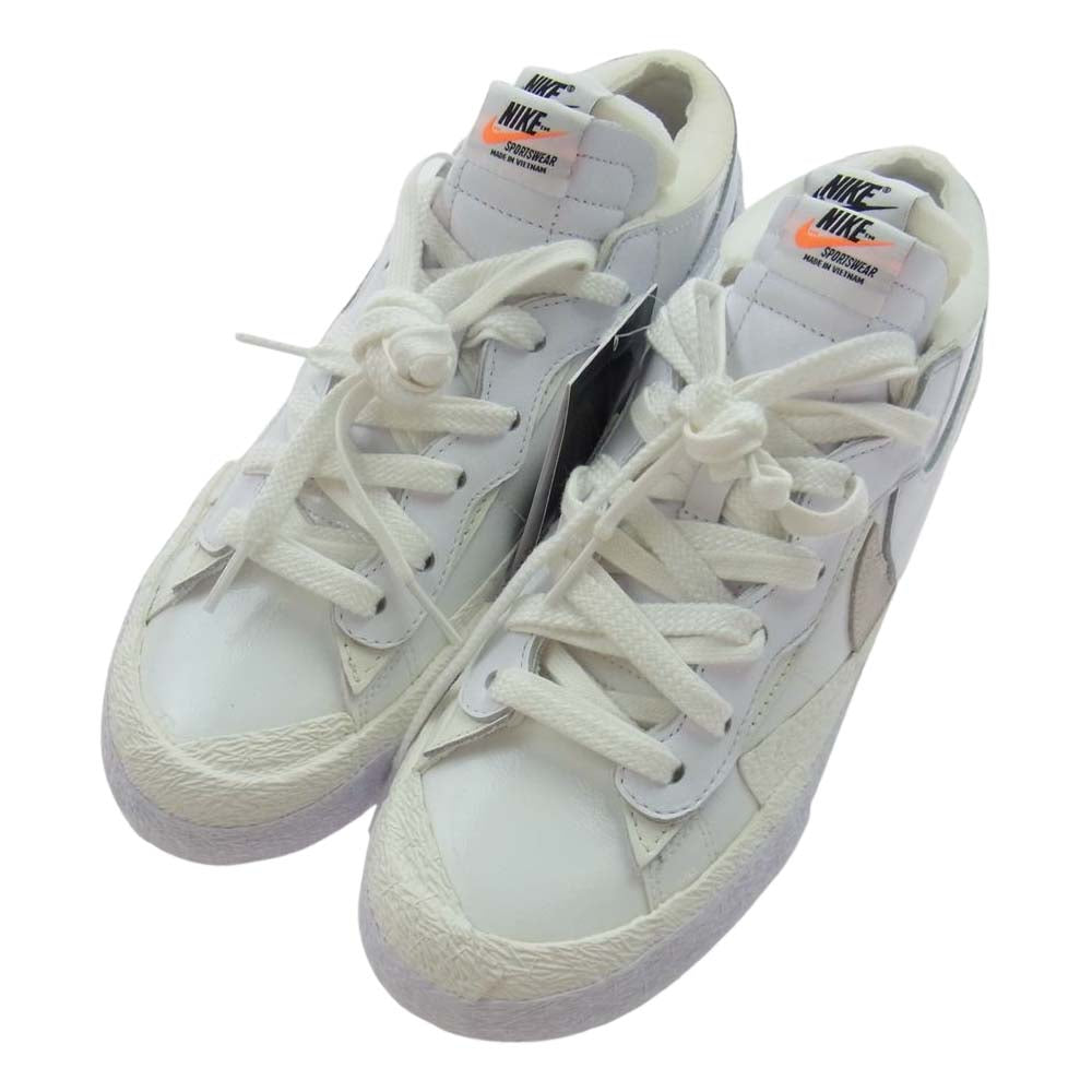 NIKE ナイキ DM6443-100 × sacai サカイ Blazer Low White Patent Leather ブレーザー ロー ホワイト パテント レザー スニーカー ホワイト系 27.0㎝【新古品】【未使用】【中古】