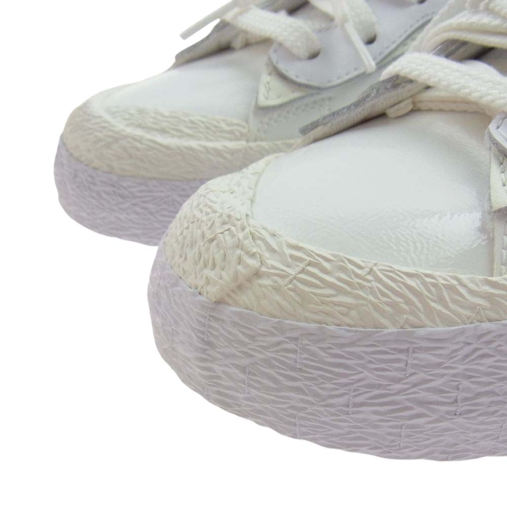 NIKE ナイキ DM6443-100 × sacai サカイ Blazer Low White Patent Leather ブレーザー ロー ホワイト パテント レザー スニーカー ホワイト系 27.0㎝【新古品】【未使用】【中古】
