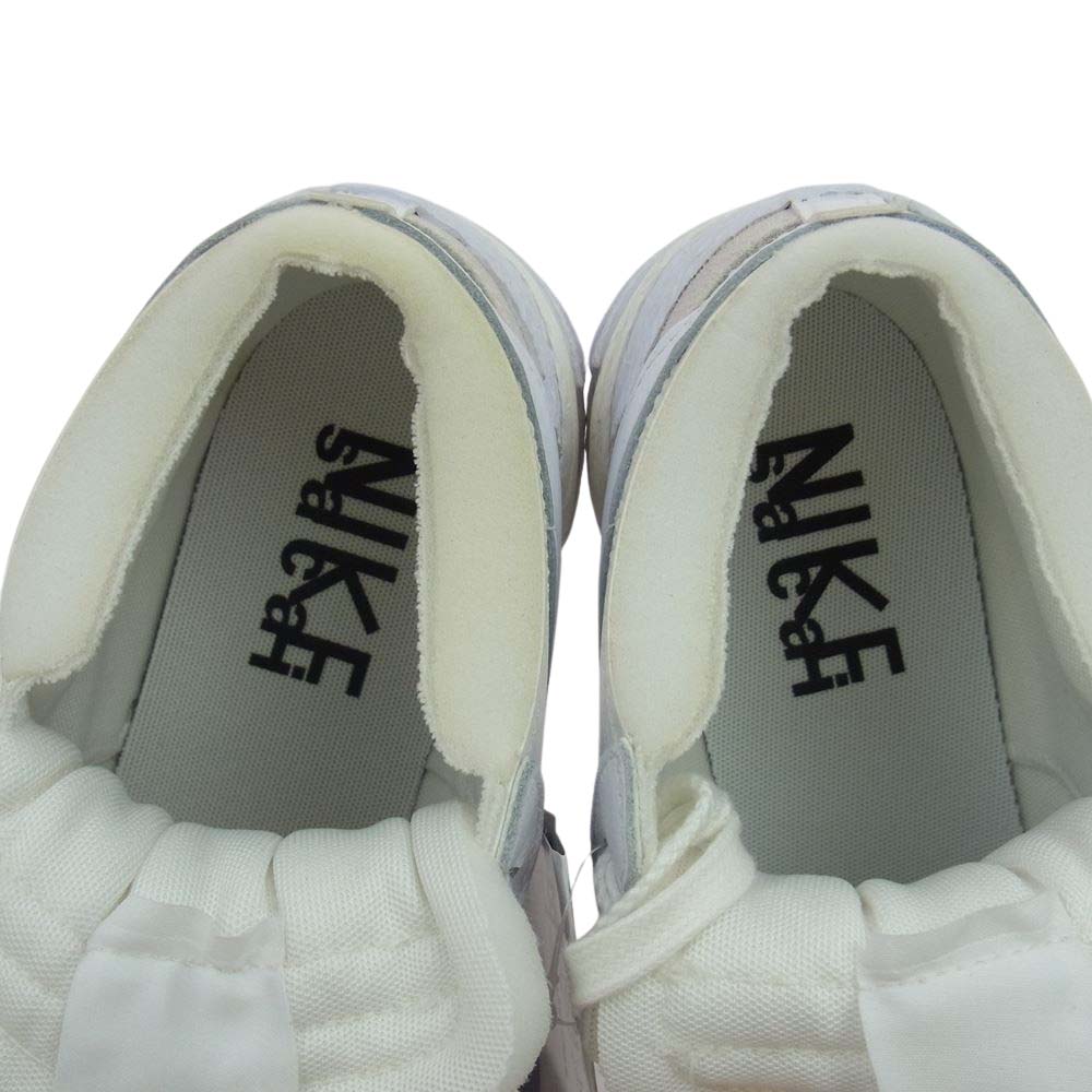 NIKE ナイキ DM6443-100 × sacai サカイ Blazer Low White Patent Leather ブレーザー ロー ホワイト パテント レザー スニーカー ホワイト系 27.0㎝【新古品】【未使用】【中古】