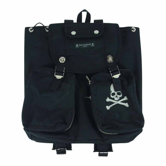 PORTER ポーター mastermind JAPAN マスターマインドジャパン RUCKSACK スカル 刺繍 バックパック バッグ リュック ブラック系【美品】【中古】