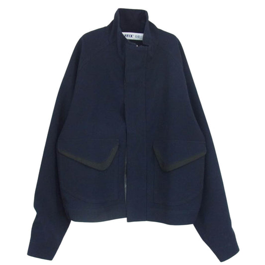 アフィックス 20AW MOBILISATION JACKET フルジップ スタンドカラー トラックジャケット ブルゾン ネイビー系 サイズ表記無【中古】