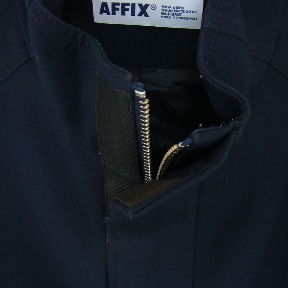 アフィックス 20AW MOBILISATION JACKET フルジップ スタンドカラー トラックジャケット ブルゾン ネイビー系 サイズ表記無【中古】