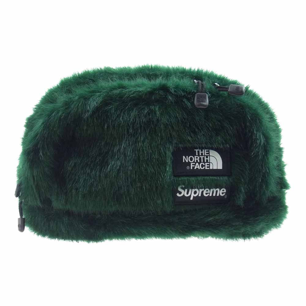 Supreme シュプリーム 20AW × THE NORTH FACE ノースフェイス faux fur waist bag ファー ウェスト ショルダー バッグ グリーン系【中古】