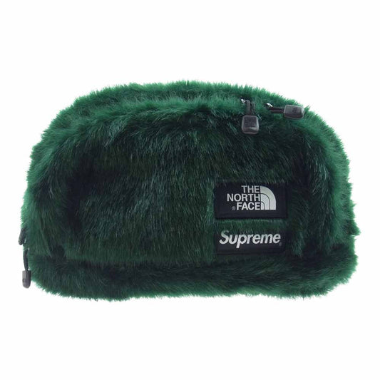 Supreme シュプリーム 20AW × THE NORTH FACE ノースフェイス faux fur waist bag ファー ウェスト ショルダー バッグ グリーン系【中古】