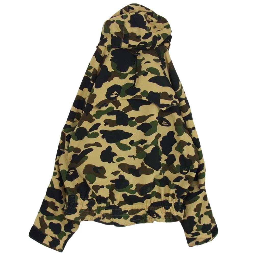 A BATHING APE アベイシングエイプ 1st CAMO SNOW BOARD JACKET カモ スノーボード ジャケット ショート マウンテン パーカー カーキ系 サイズ表記無【中古】
