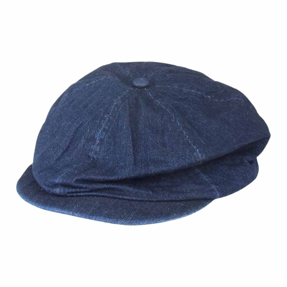 SUGAR CANE シュガーケーン インディゴ デニム ハンチング キャップ 帽子 インディゴブルー系 7 1/2【中古】
