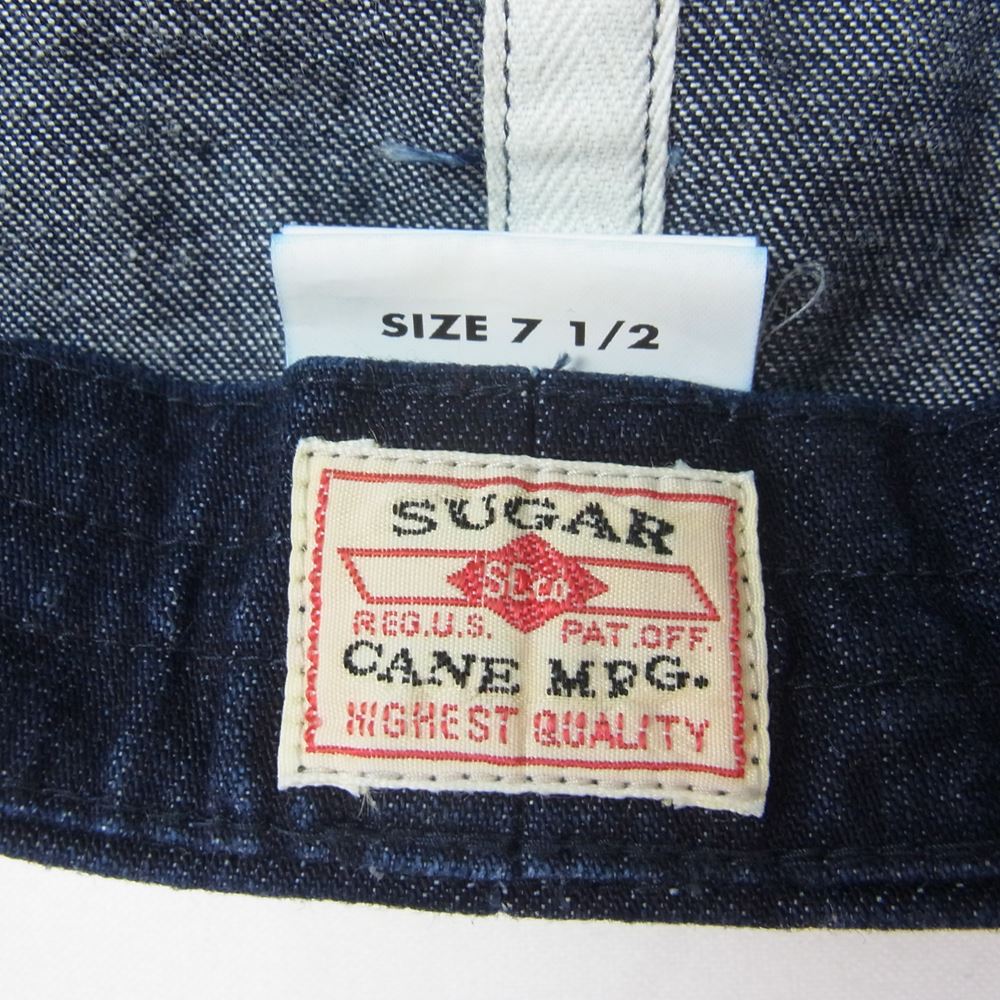 SUGAR CANE シュガーケーン インディゴ デニム ハンチング キャップ 帽子 インディゴブルー系 7 1/2【中古】