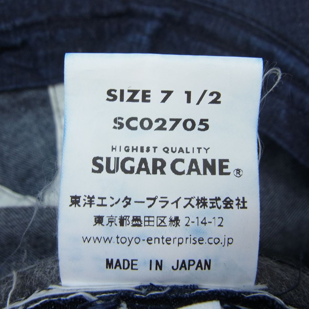 SUGAR CANE シュガーケーン インディゴ デニム ハンチング キャップ 帽子 インディゴブルー系 7 1/2【中古】