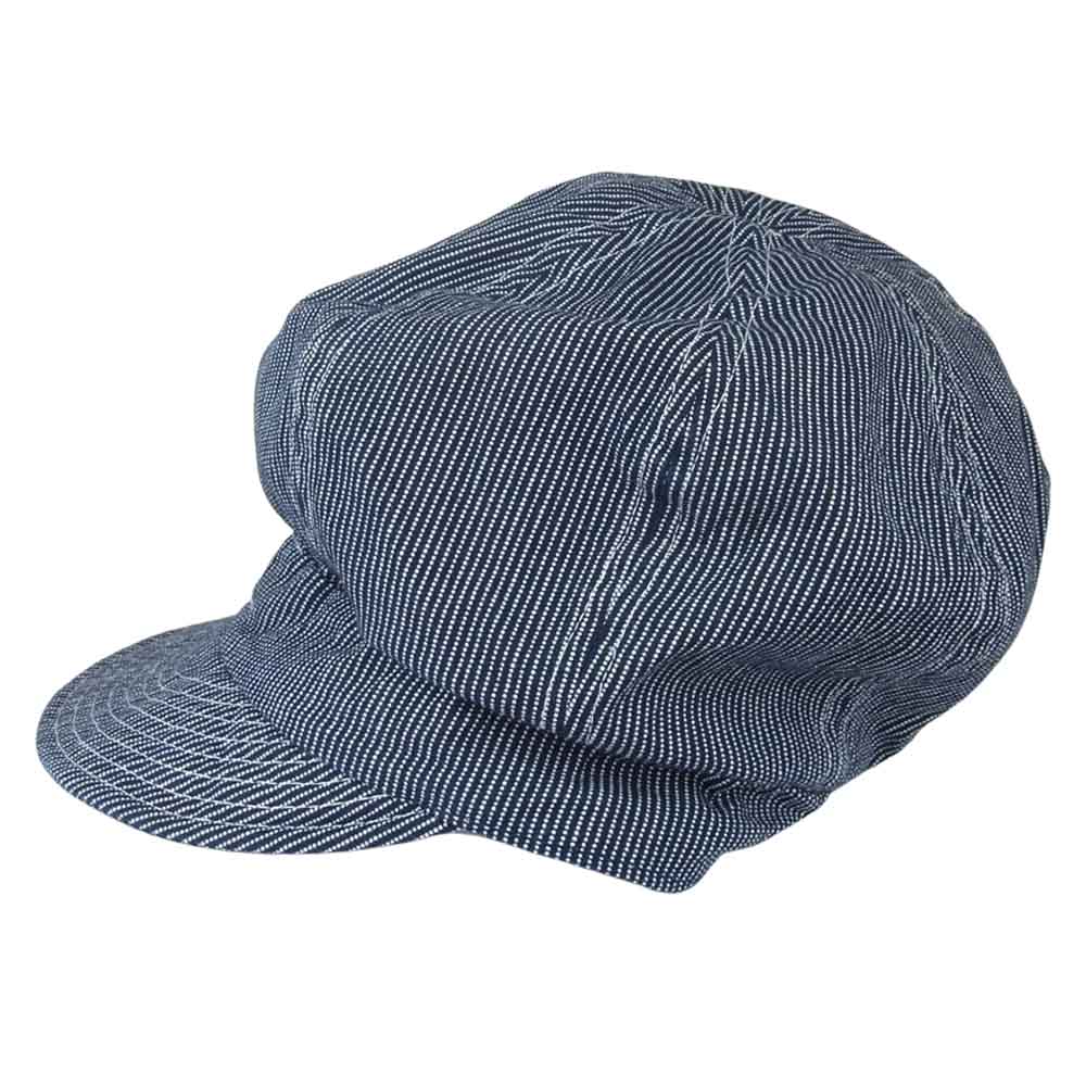 ダッパーズ DURA-BILT デュラ ビルト WORK CASQUETTE ワーク キャスケット キャップ 帽子 ストライプ インディゴブルー系【中古】