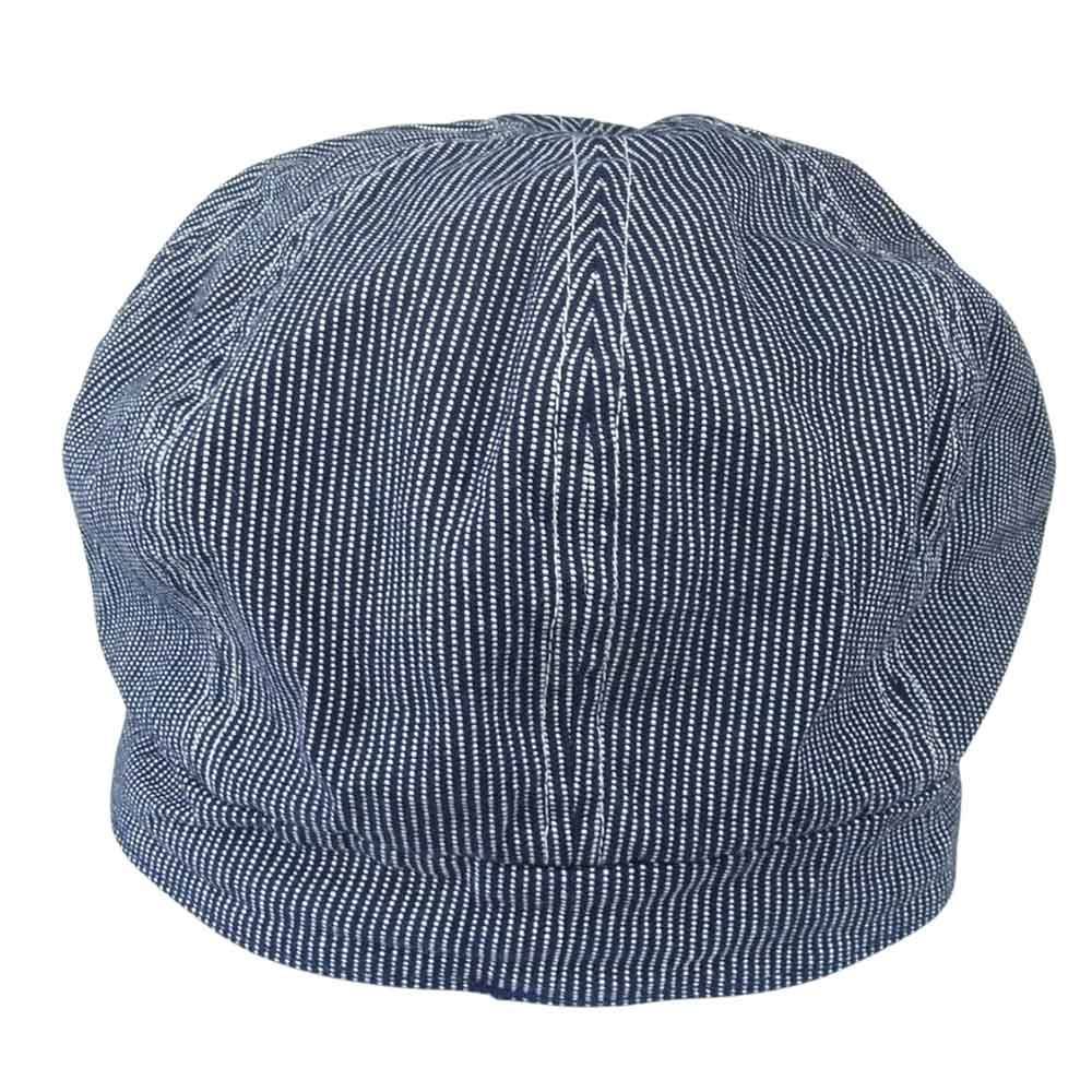 ダッパーズ DURA-BILT デュラ ビルト WORK CASQUETTE ワーク キャスケット キャップ 帽子 ストライプ インディゴブルー系【中古】