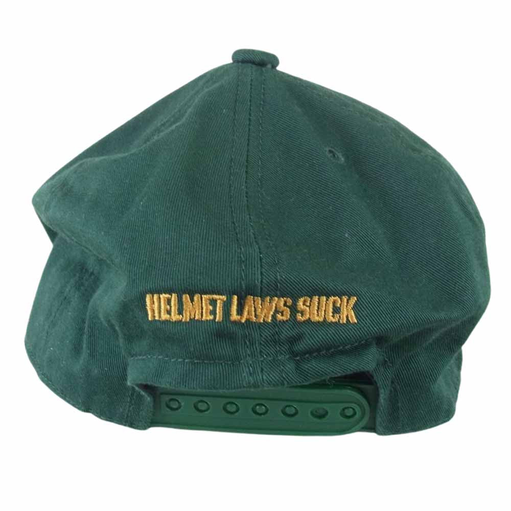 FREEWHEELERS フリーホイーラーズ SNAPBACK TRUCKER CAP HELMET LAWS SUCK トラッカー キャップ 帽 グリーン系【中古】