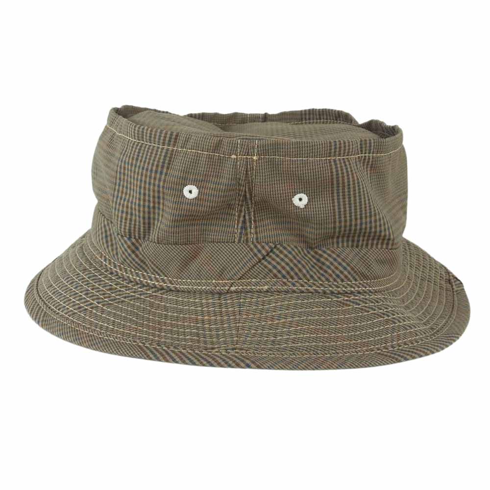 The REAL McCOY'S ザリアルマッコイズ JOE McCOY ジョーマッコイ チェック バケット ハット 帽子 ブラウン系 L【中古】