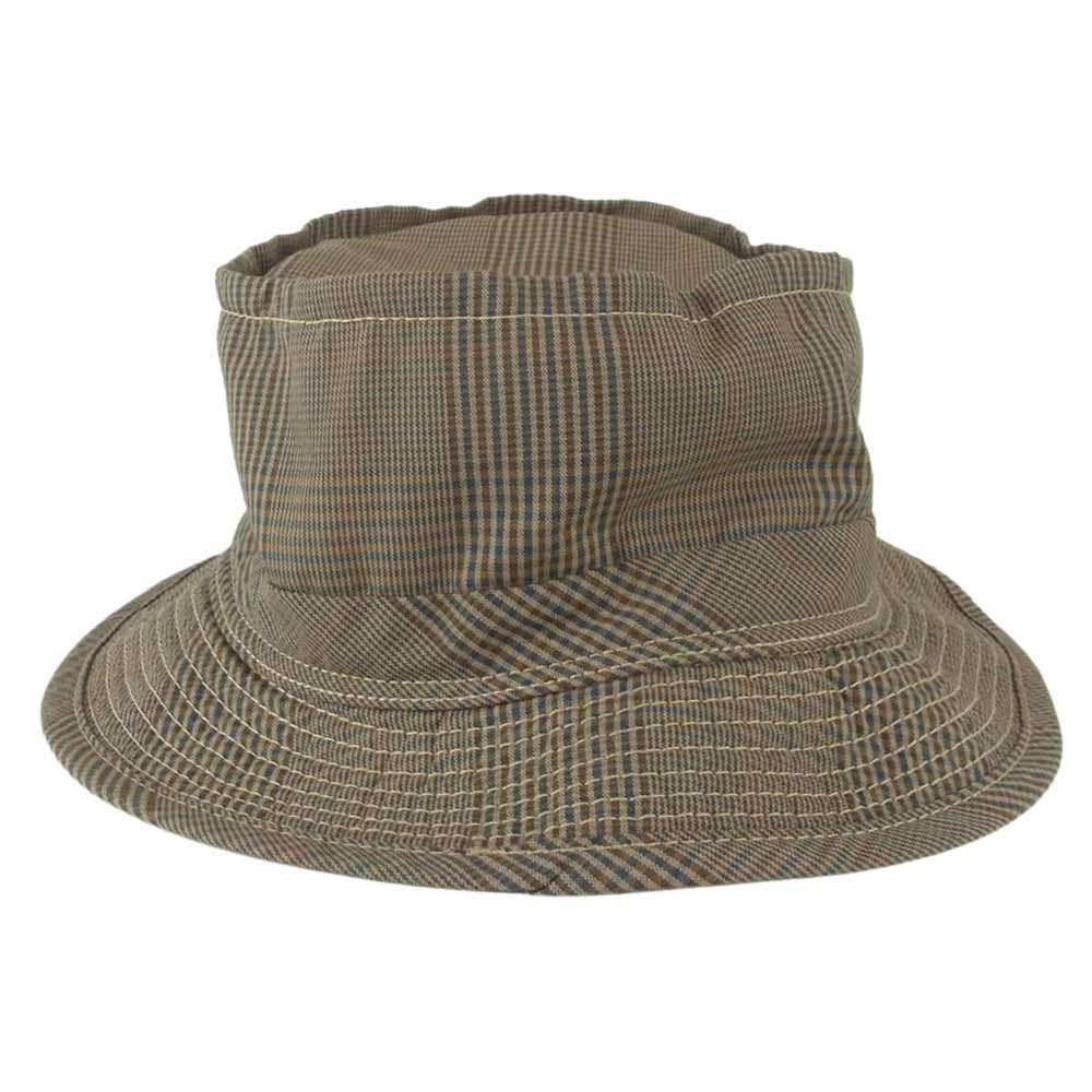 The REAL McCOY'S ザリアルマッコイズ JOE McCOY ジョーマッコイ チェック バケット ハット 帽子 ブラウン系 L【中古】