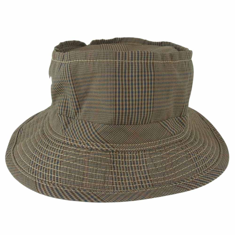 The REAL McCOY'S ザリアルマッコイズ JOE McCOY ジョーマッコイ チェック バケット ハット 帽子 ブラウン系 L【中古】