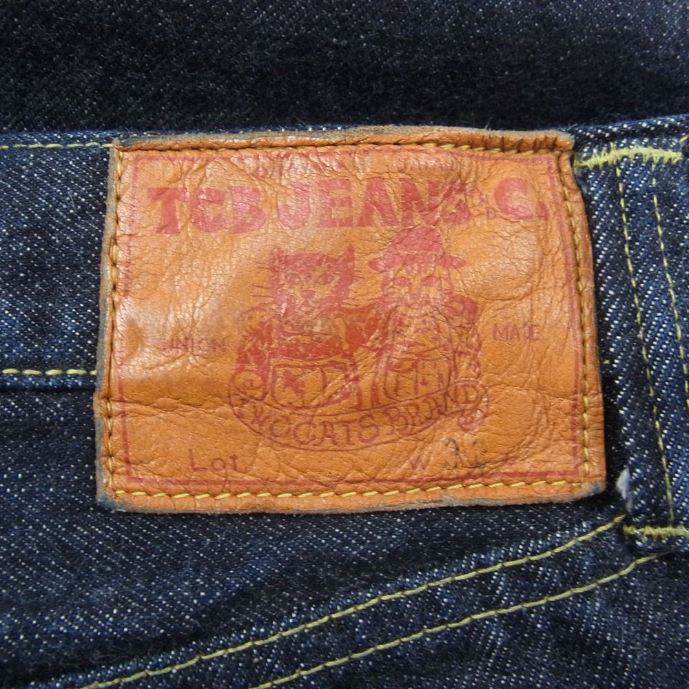 ティーシービー ジーンズ ボタンフライ デニム パンツ インディゴブルー系 W32【中古】