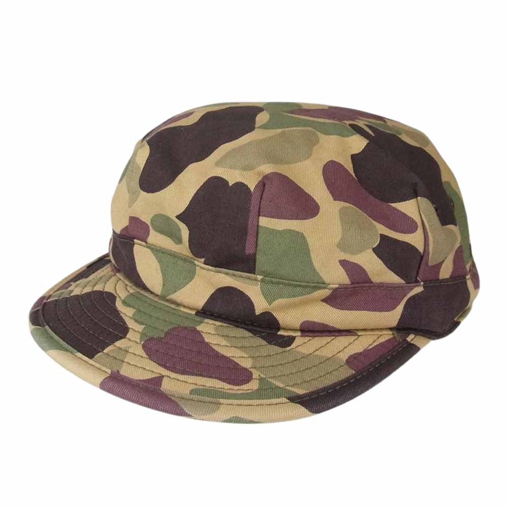 The REAL McCOY'S ザリアルマッコイズ カモ ミリタリー キャップ 帽子 ベージュ系 7 3/4【中古】