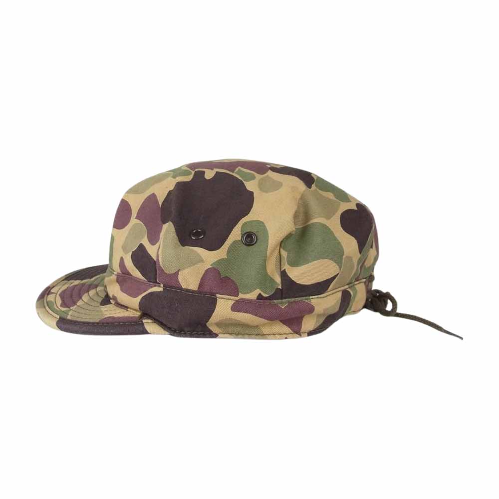 The REAL McCOY'S ザリアルマッコイズ カモ ミリタリー キャップ 帽子 ベージュ系 7 3/4【中古】