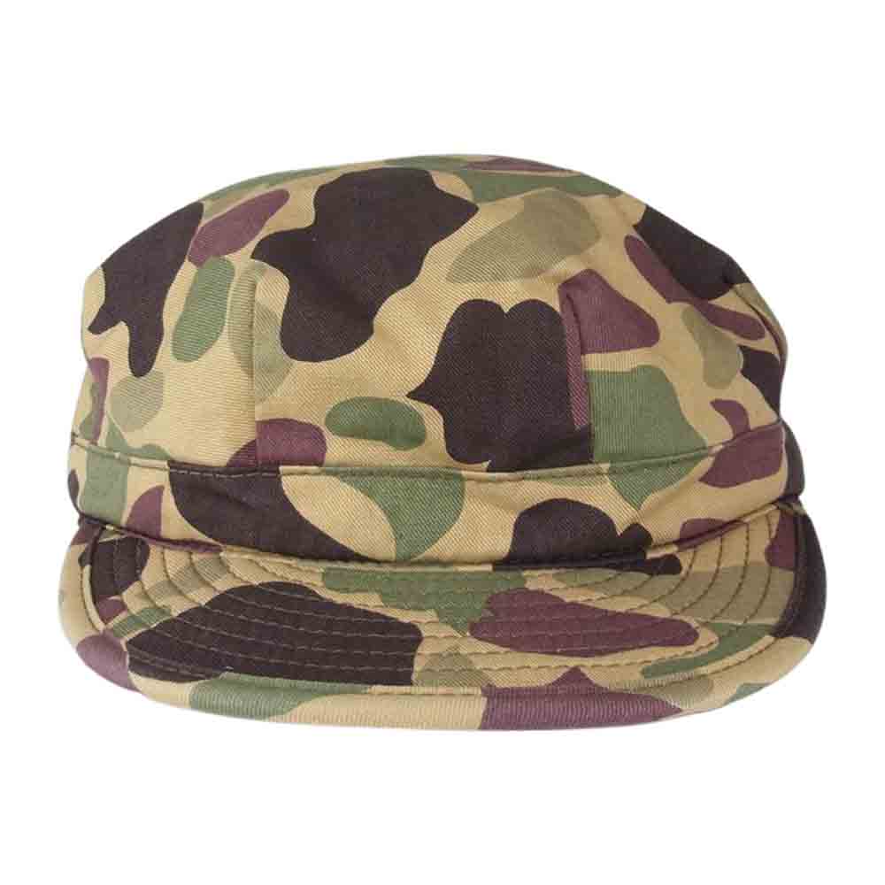 The REAL McCOY'S ザリアルマッコイズ カモ ミリタリー キャップ 帽子 ベージュ系 7 3/4【中古】