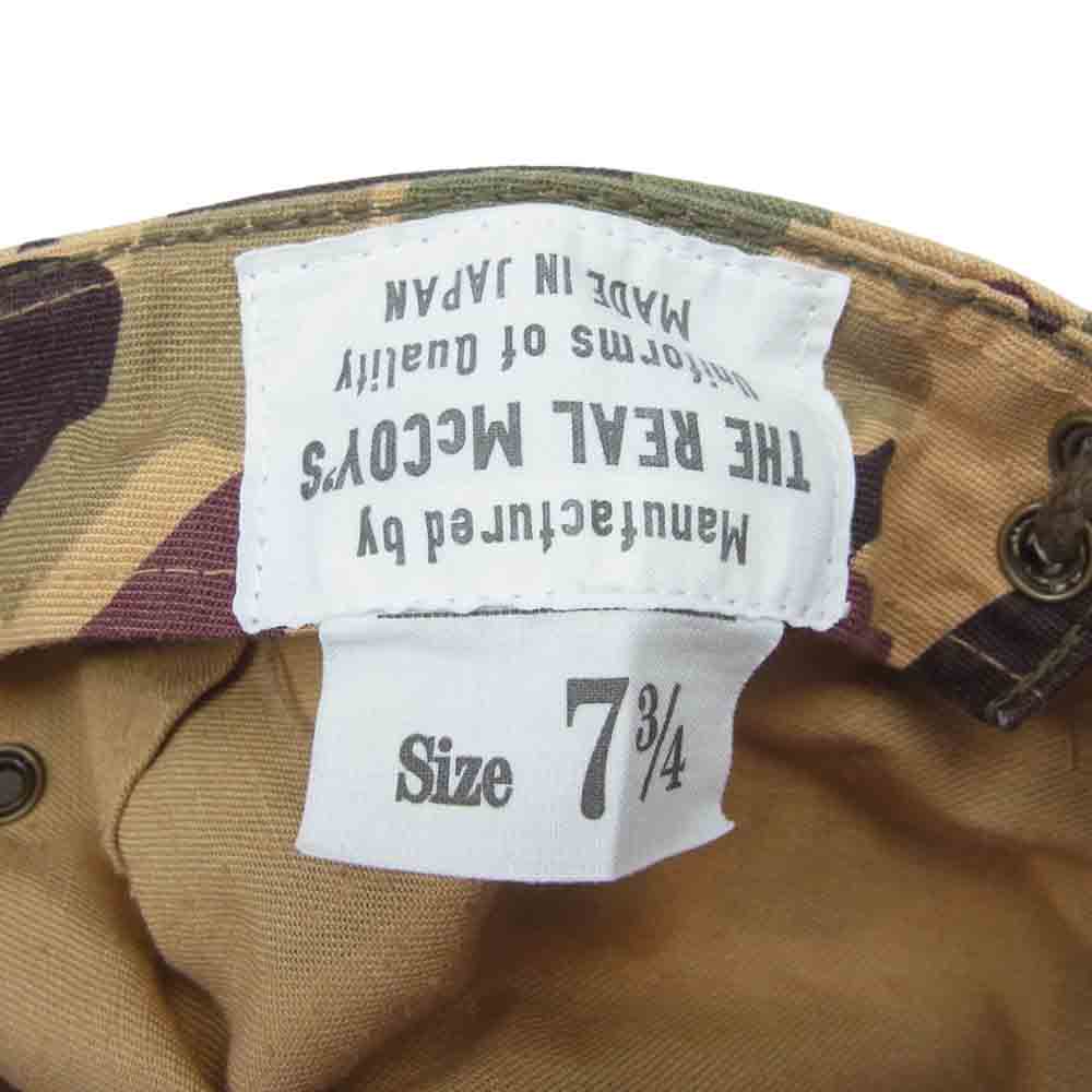 The REAL McCOY'S ザリアルマッコイズ カモ ミリタリー キャップ 帽子 ベージュ系 7 3/4【中古】