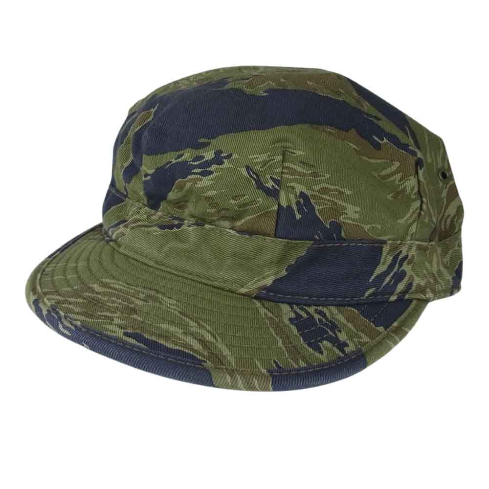 The REAL McCOY'S ザリアルマッコイズ LOCAL MADE TIGER CAP タイガーカモ ミリタリー キャップ 帽子 カーキ系 7 3/4【中古】