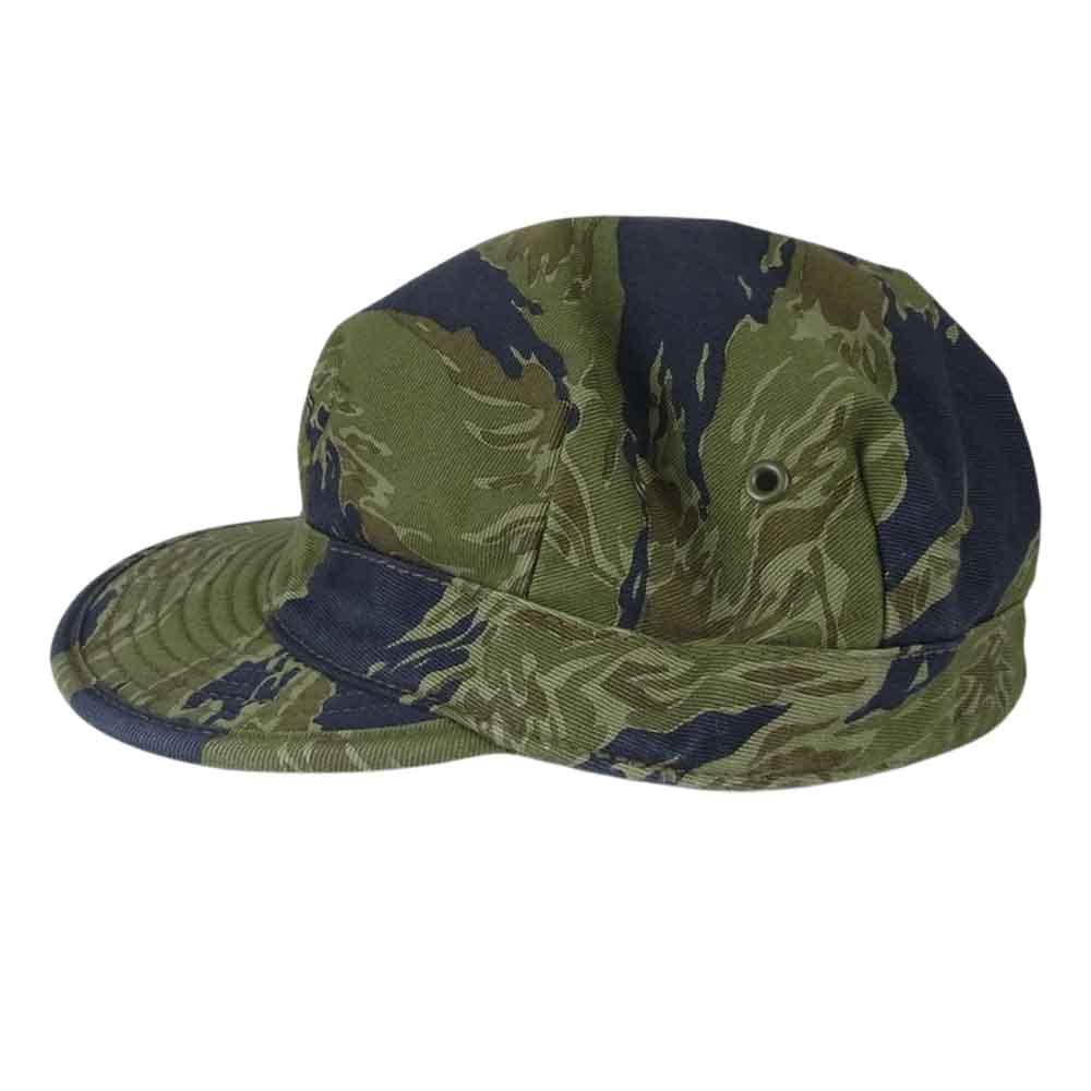 The REAL McCOY'S ザリアルマッコイズ LOCAL MADE TIGER CAP タイガーカモ ミリタリー キャップ 帽子 カーキ系 7 3/4【中古】
