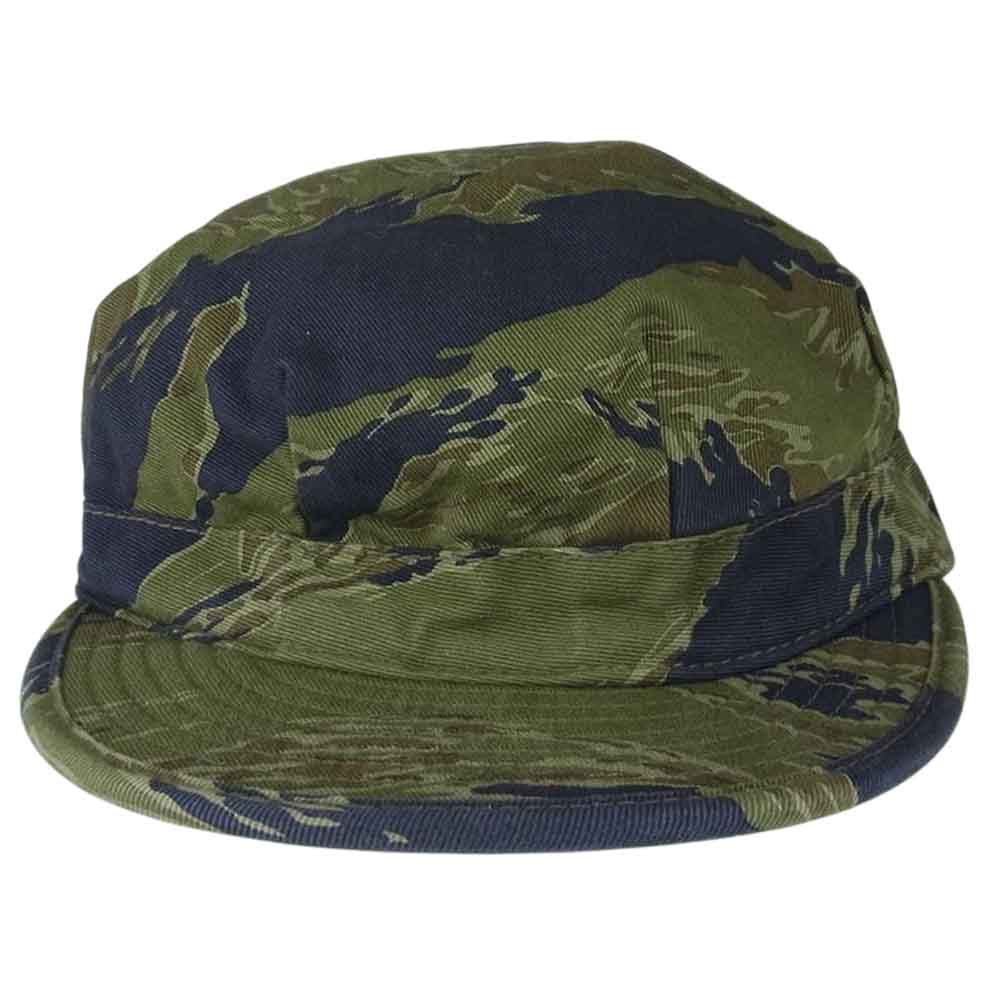 The REAL McCOY'S ザリアルマッコイズ LOCAL MADE TIGER CAP タイガーカモ ミリタリー キャップ 帽子 カーキ系 7 3/4【中古】