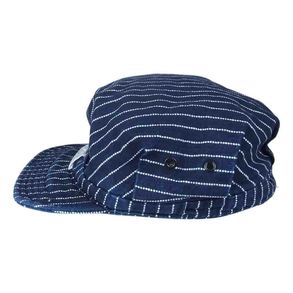 The REAL McCOY'S ザリアルマッコイズ 8HU INDIGO WABASH STRIPE WORK CAP ウォバッシュ ストライプ ワーク キャップ  インディゴブルー系 7 3/4【中古】