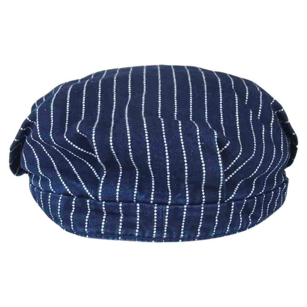 The REAL McCOY'S ザリアルマッコイズ 8HU INDIGO WABASH STRIPE WORK CAP ウォバッシュ ストライプ ワーク キャップ  インディゴブルー系 7 3/4【中古】