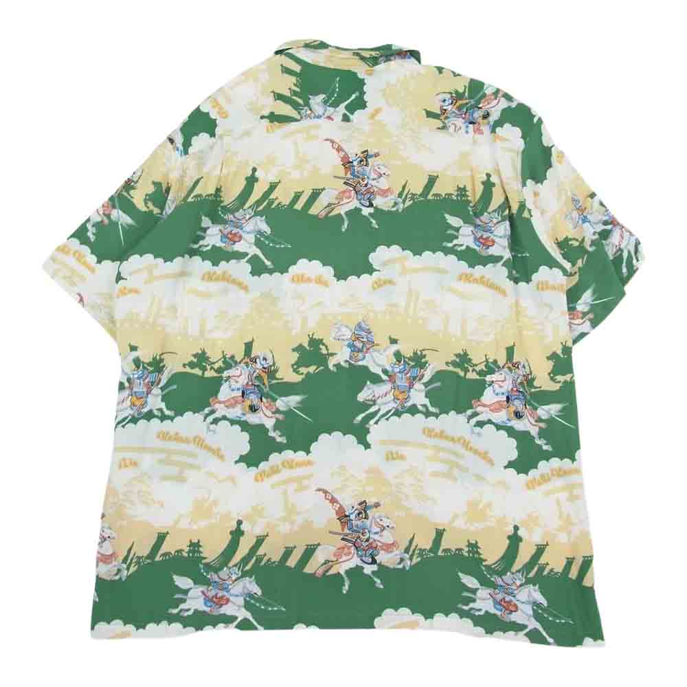 SUN SURF サンサーフ SS39023 RAYON HAWAIIAN SHIRT THE SENGOKU PERIOD 和柄 アロハ ハワイアン シャツ L【中古】