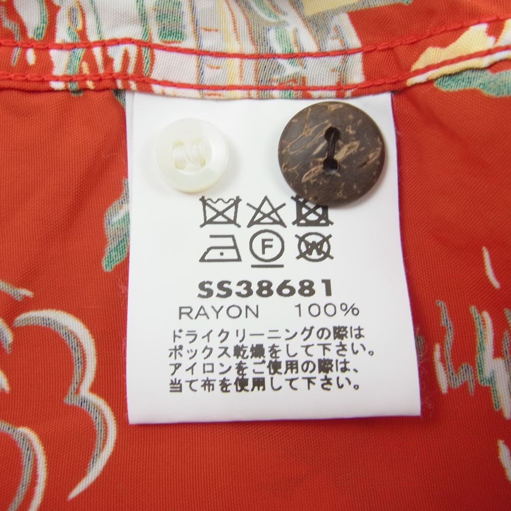 SUN SURF サンサーフ SS38681 SPECIAL EDITION MATSON LINE KILOHANA スペシャル マトソンライン 洋柄 アロハ ハワイアン シャツ レッド系 L【中古】