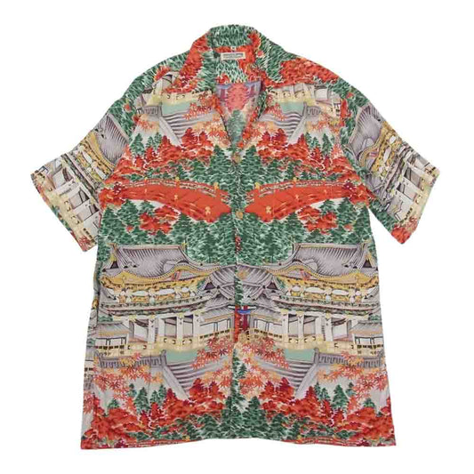 SUN SURF サンサーフ SS34178 SPECIAL EDITION MUSA-SHIYA SHOTEN THE BEST OF NIKKO スペシャル 日光 東照宮 陽明門 和柄 アロハ ハワイアン シャツ M【中古】