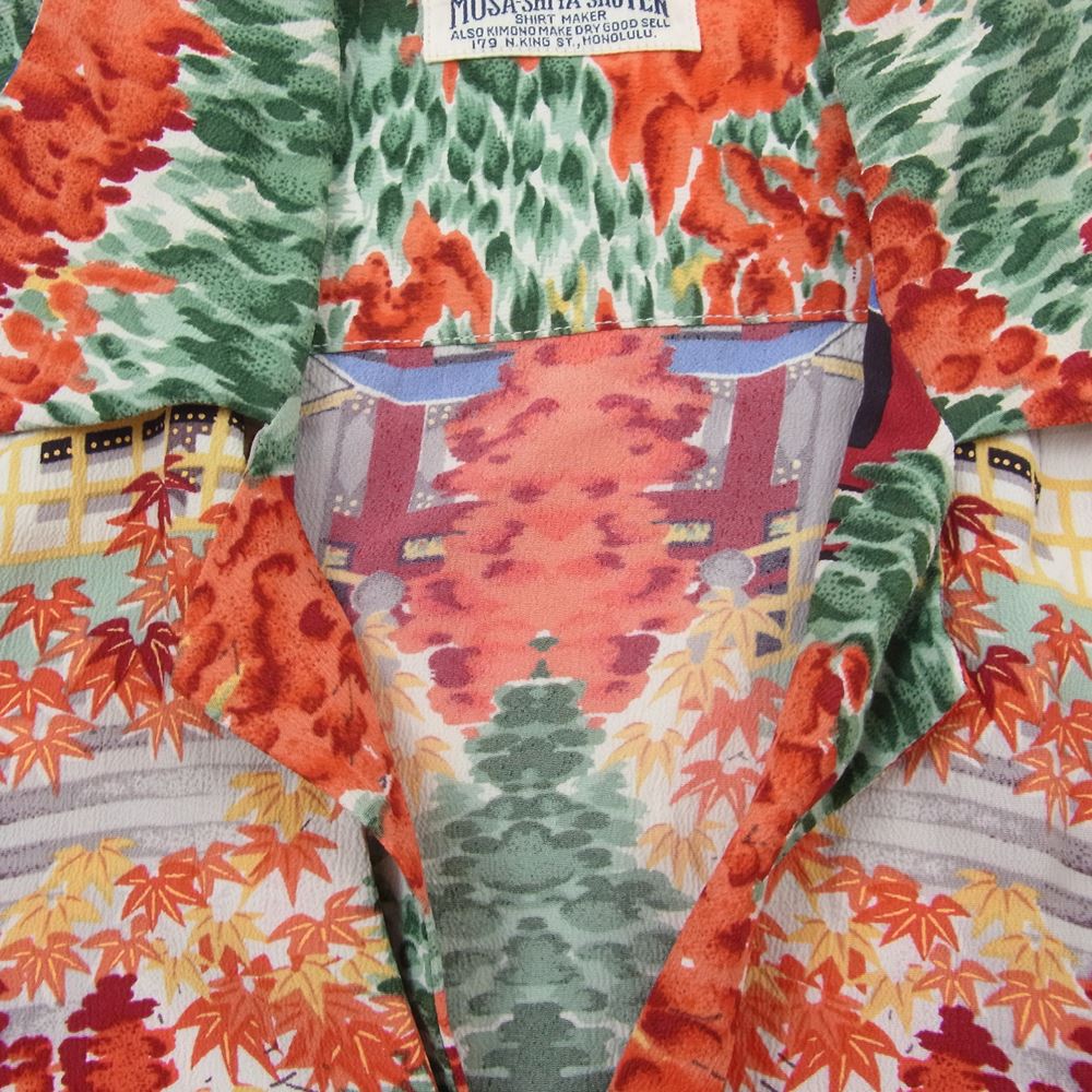 SUN SURF サンサーフ SS34178 SPECIAL EDITION MUSA-SHIYA SHOTEN THE BEST OF NIKKO スペシャル 日光 東照宮 陽明門 和柄 アロハ ハワイアン シャツ M【中古】
