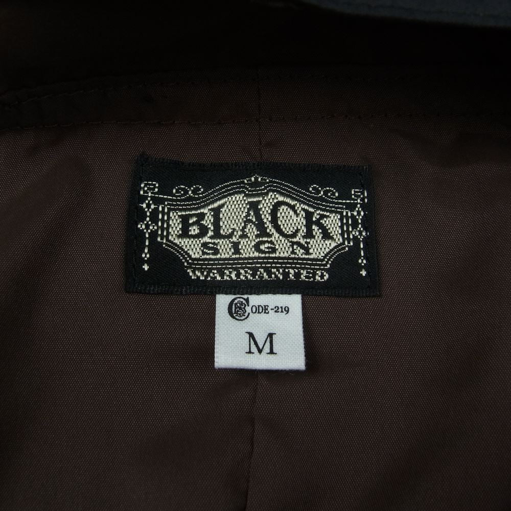 BLACK SIGN ブラックサイン Slicker Coat スリッカー コート アノラック パーカー ジャケット ブラック系 M【中古】