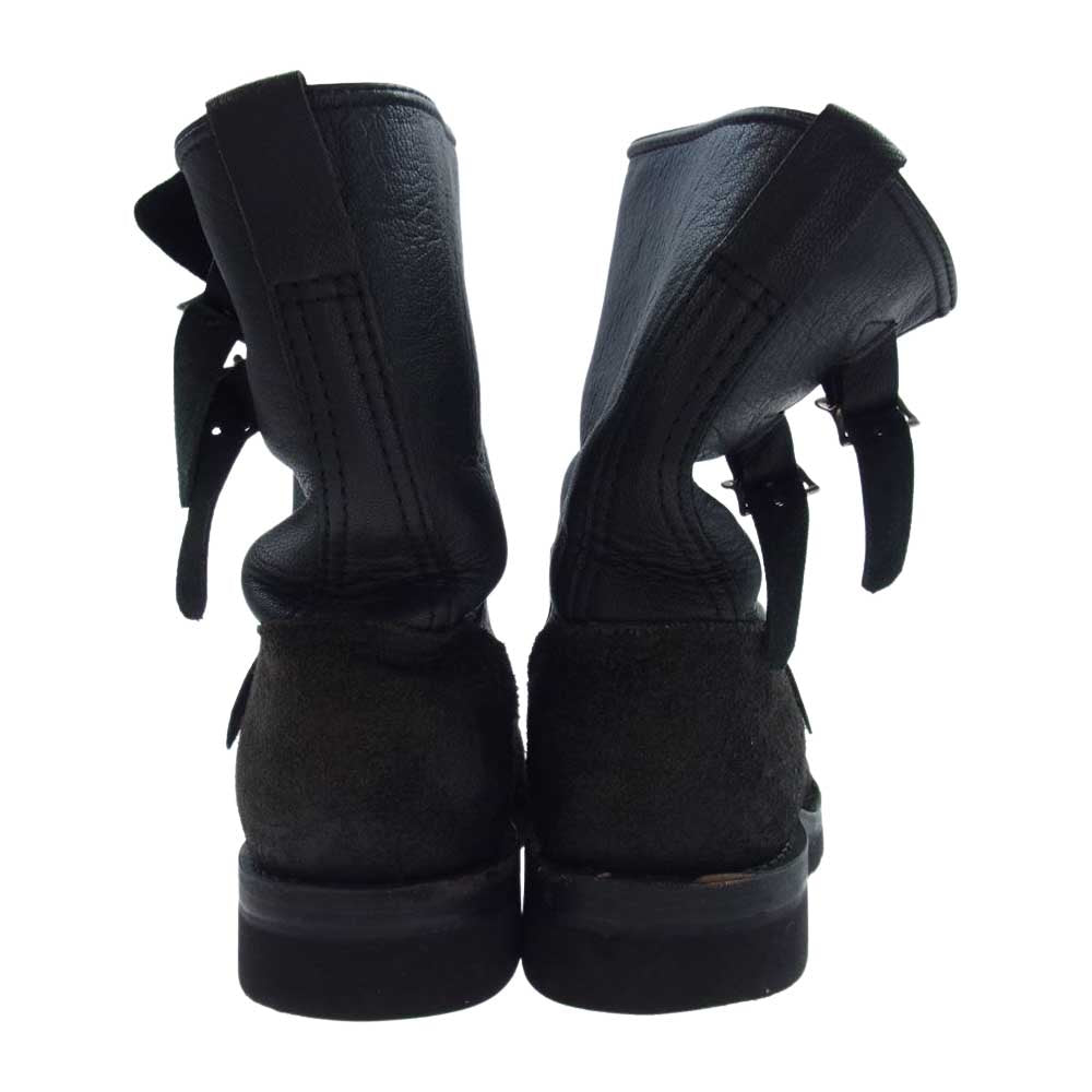 WESCO ウエスコ CUSTOM BOSS ダブルベルト スエード × ゴートスキン カスタム ボス エンジニア ブーツ ブラック系 US9E【中古】