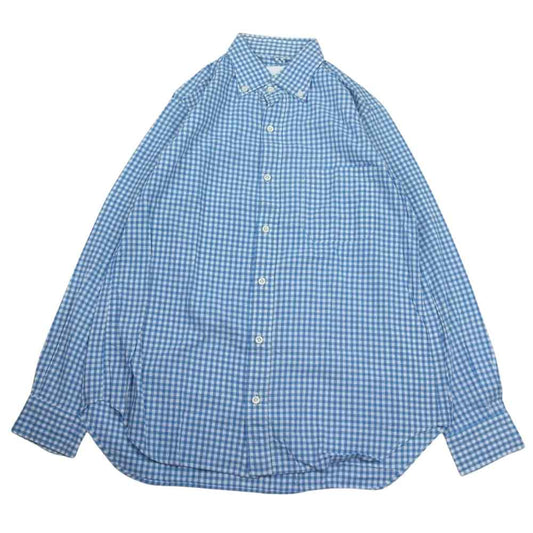 ティーエスエス ギンガム チェック BD シャツ ブルー系 2【中古】