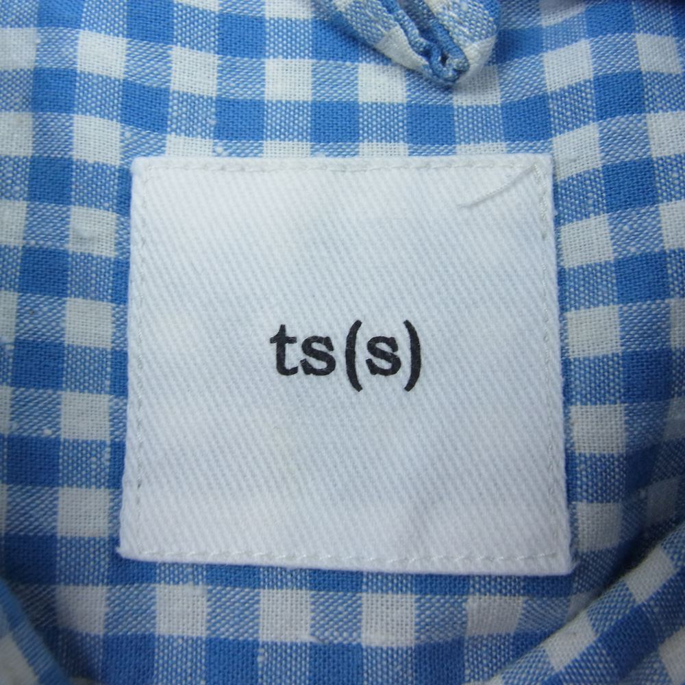 ティーエスエス ギンガム チェック BD シャツ ブルー系 2【中古】