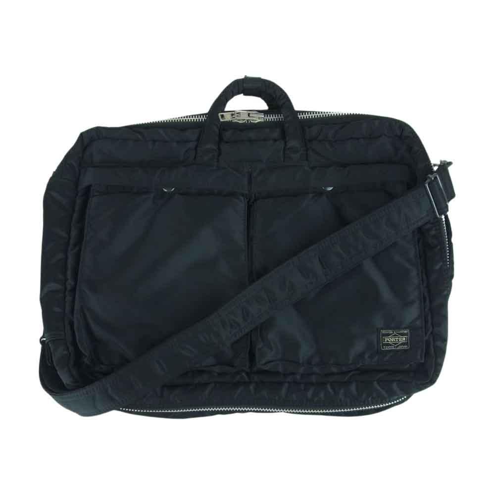 PORTER ポーター TANKER タンカー 3WAY ビジネス バッグ 日本製 ブラック系【中古】