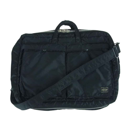 PORTER ポーター TANKER タンカー 3WAY ビジネス バッグ 日本製 ブラック系【中古】