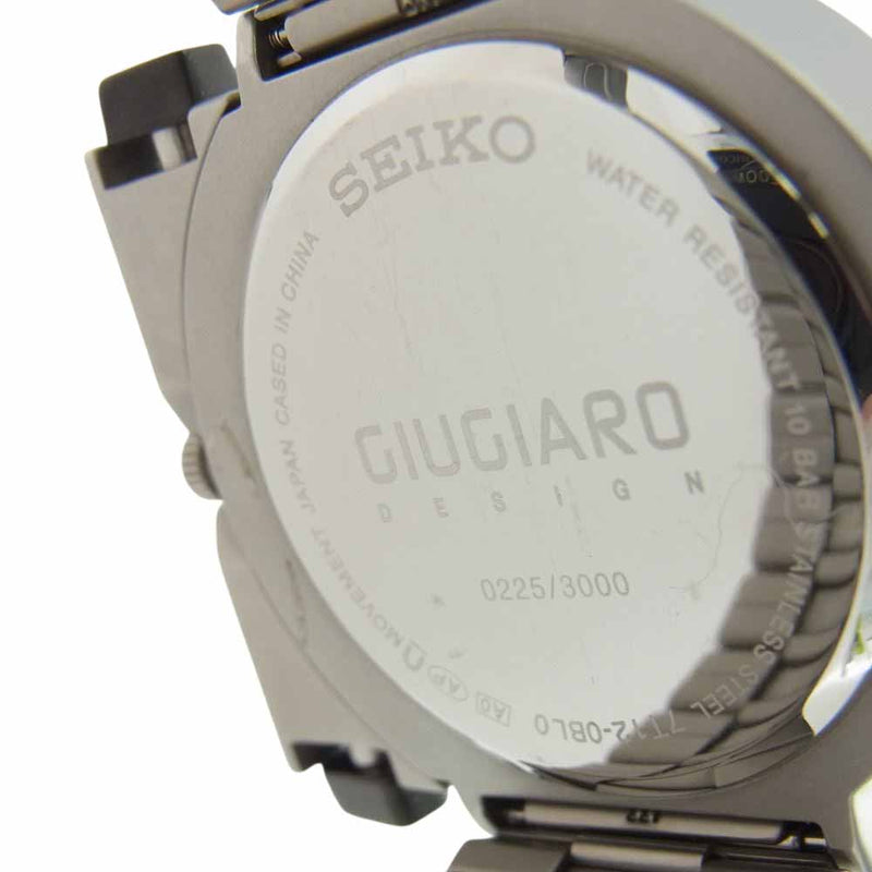 SEIKO セイコー SCED035  Giugiaro Design Alien Ripley ジウジアーロ エイリアンモデル クオーツ 腕時計 シルバー系 グレー系【中古】