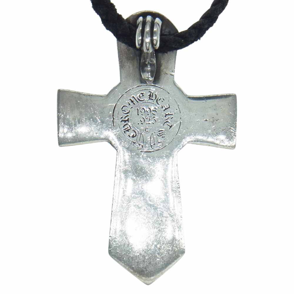 CHROME HEARTS クロムハーツ（原本無） VULCAN CROSS バルカンクロス ラージ レザーブレード シルバー ネックレス【中古】
