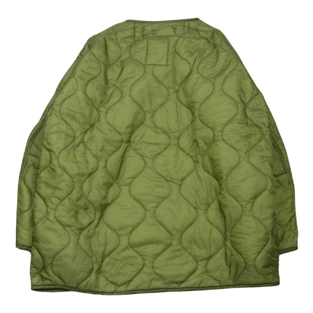 アメリカ軍 80s M65 キルティング ライナー ナイロン ミリタリー ジャケット カーキ系 L【中古】
