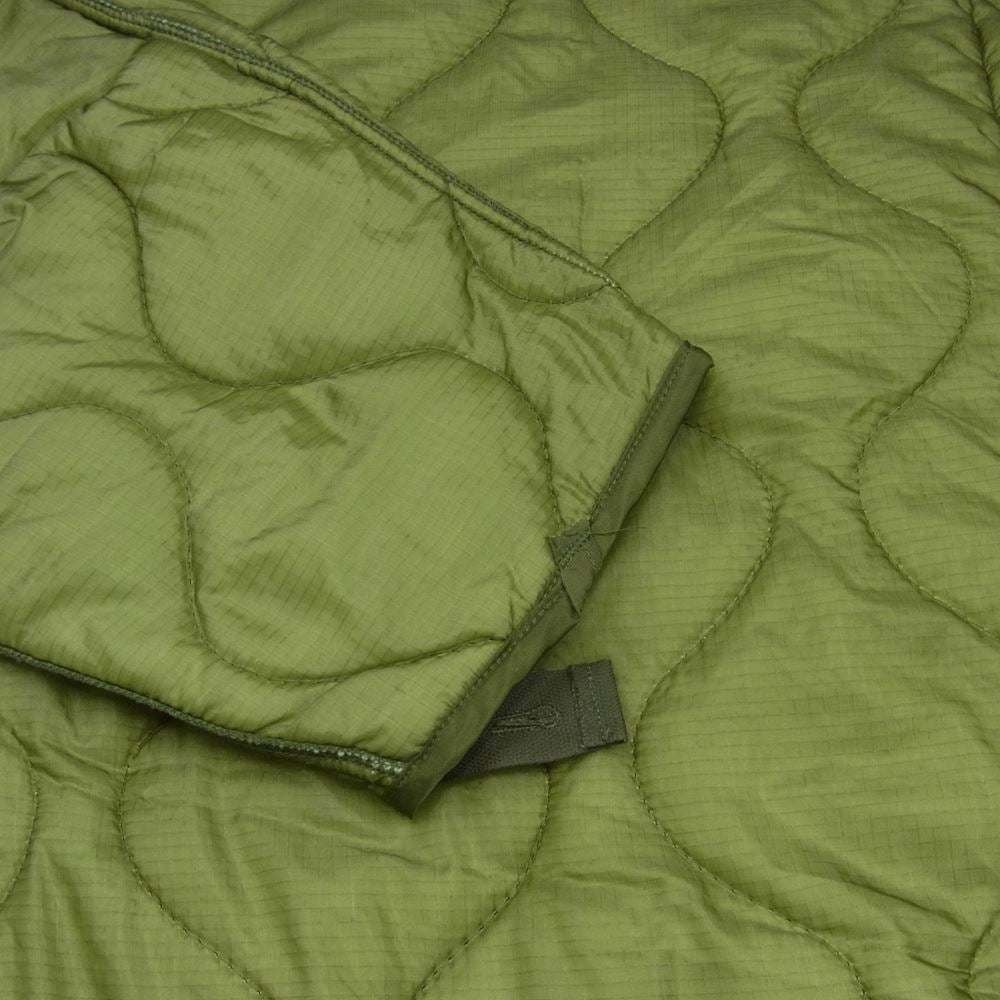 アメリカ軍 80s M65 キルティング ライナー ナイロン ミリタリー ジャケット カーキ系 L【中古】