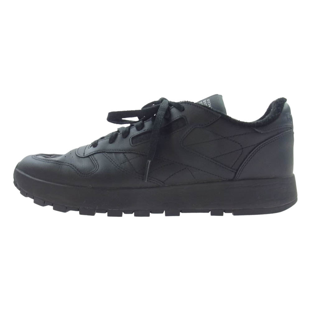MAISON MARGIELA メゾンマルジェラ S57WS0406 × REEBOK リーボック Classic Leather Tabi Shoes クラシック レザー 足袋 タビ シューズ スニーカー ブラック系 29cm【中古】