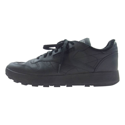 MAISON MARGIELA メゾンマルジェラ S57WS0406 × REEBOK リーボック Classic Leather Tabi Shoes クラシック レザー 足袋 タビ シューズ スニーカー ブラック系 29cm【中古】